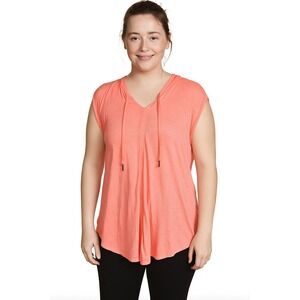 Calvin Klein Performance Plus Size Peasant Tank Top Flamingo Size 3X